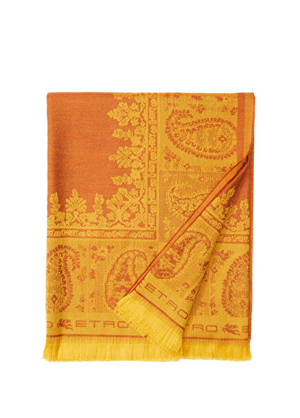 Tagete Metallic Copper Wool Throw