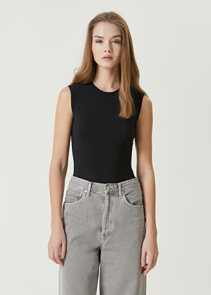 Aura Black Sleeveless Bodysuit
