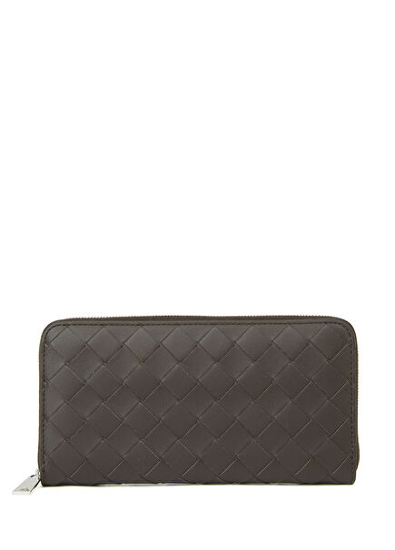 Intrecciato Brown Men's Leather Wallet