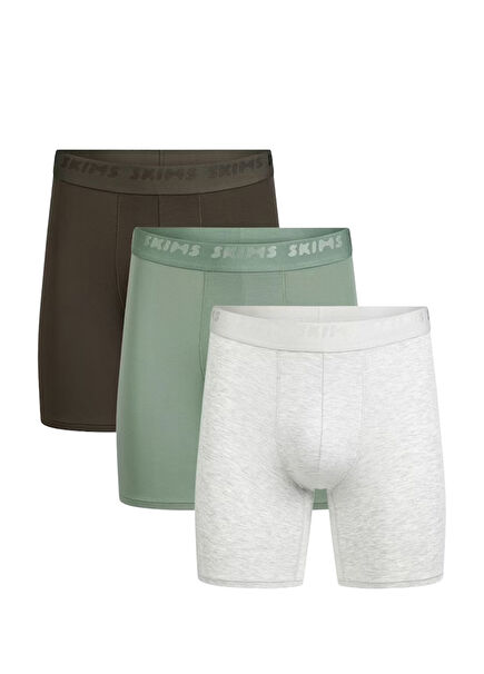 5" Stretch Knit Çok Renkli 3lü Boxer Seti