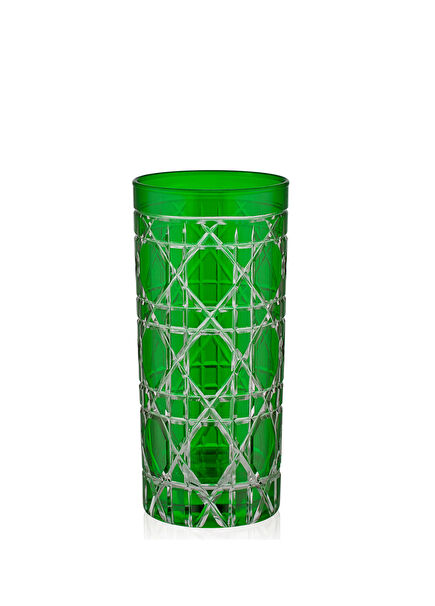 Gloria Green Geometric Pattern Glass