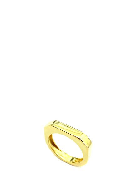 Lynda Hexagonal Shaped Gold Plated Ring