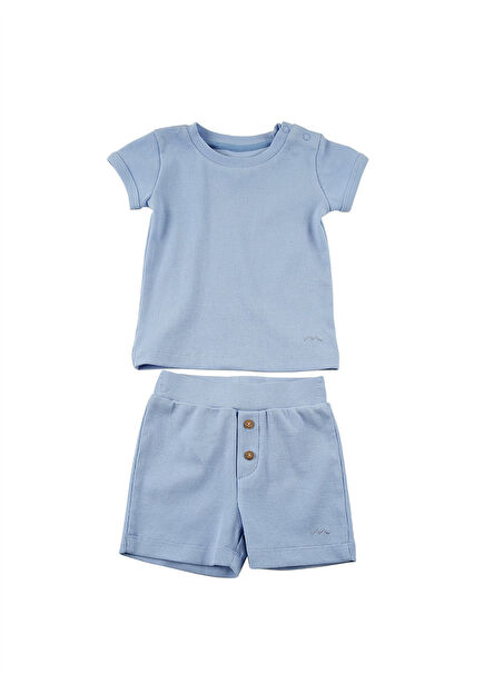 Blue 100% Cotton Baby Boy / Kids T-Shirt & Shorts Set of 2