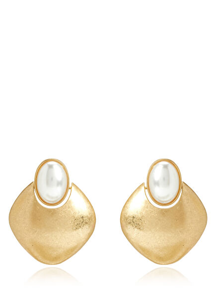 Women's Big Earrings With Pearl Details