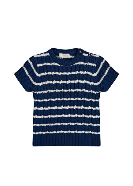Sailor Poppy Navy Blue Knitwear Sleeveless Boys' T-Shirt