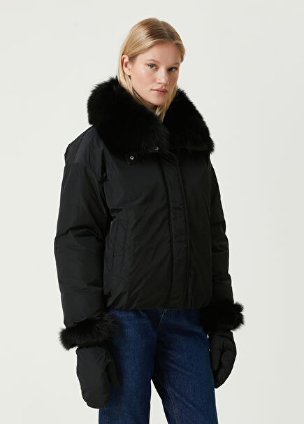 Black Glove Detailed Coat