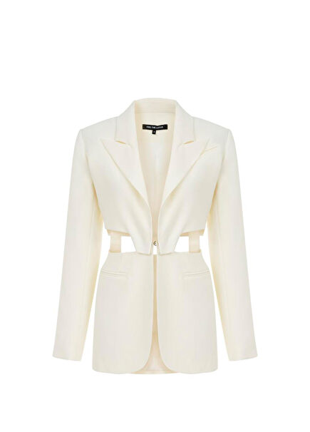 Ren Ekru Kadın Blazer Ceket