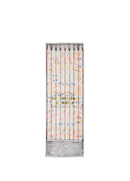 16 Cake Candle with Neon Confetti