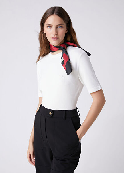 Off-White Short Sleeve Sweater