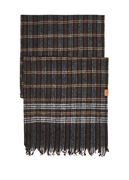 Black Checkered Men's Scarf