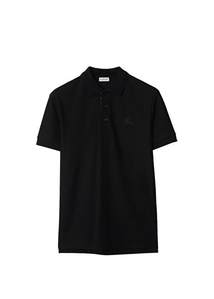 Eddie Cotton Siyah Polo Yaka Kısa Kollu Erkek T-shirt
