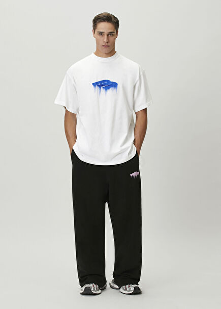Black Logo Print Sweatpants