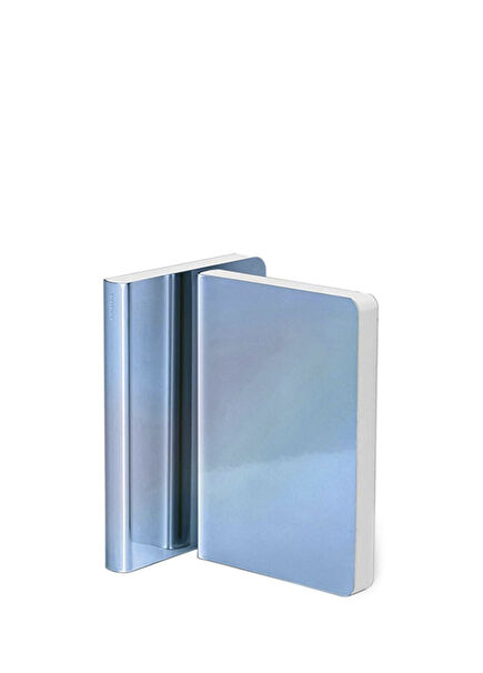 Flexcover Pearl Blue Faux Leather Metallic Dotted Notebook