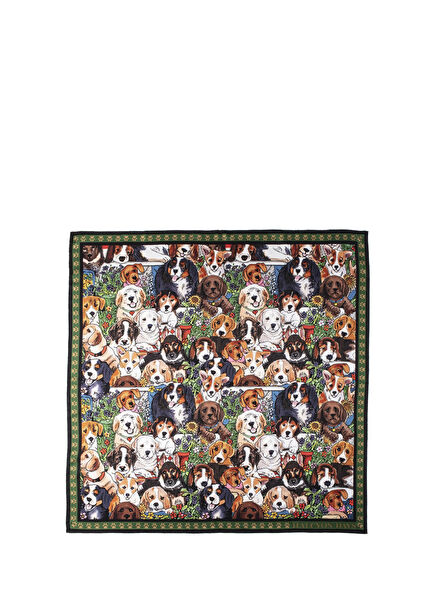 Women's Scarf Dogs Leave Pawprints Silk Scarf