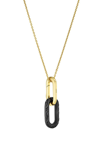 Empreinte Animale Yellow & Black 18 Ayar Altın Kaplama Kristal Kadın Kolye