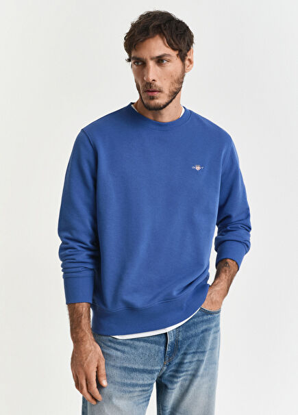 Mavi Regular Fit Bisiklet Yaka Erkek Sweatshirt