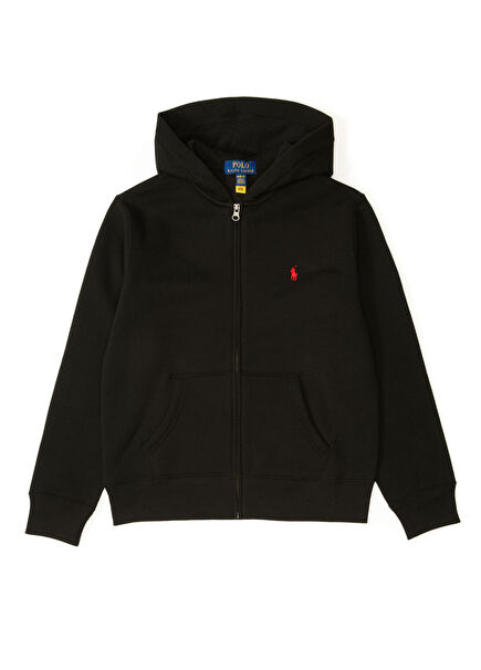 Black Hooded Kids Sweatshirt