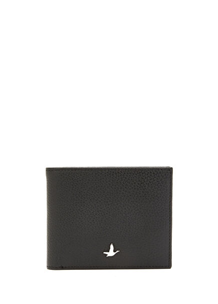 Black Pocketed Men's Flotter Leather Card Holder