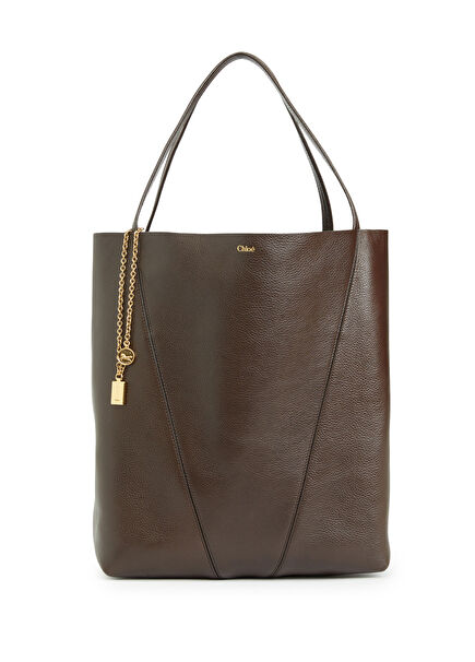 Large Dark Brown Women's Leather Bag