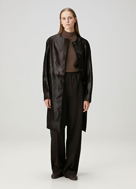 Miller Brown Leather Coat