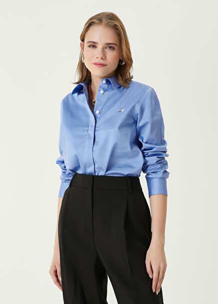 Mavi Basic Poplin Gömlek