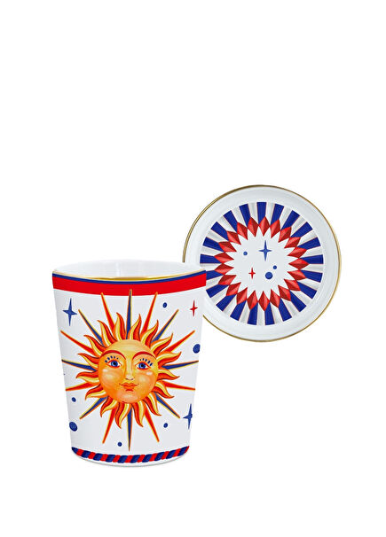 Dolce Vita Sun Colorful Porcelain Mug with Lid