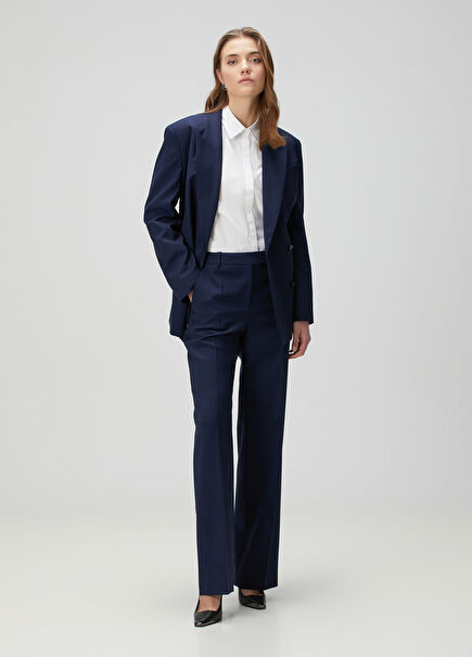 Tilda Navy Blue Wool Pants