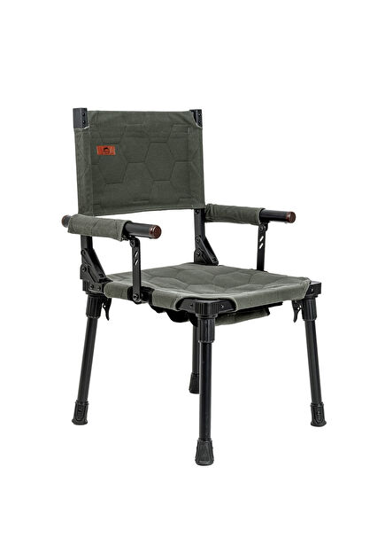 Mts-C Black 100° Angle Ergonomic Back Design Camping Chair