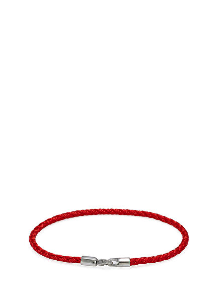 Oxide Red Luxury Men's Silver Bracelet