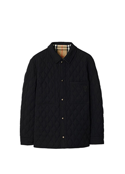 Reversible Quilted Nylon Black Men's Jacket