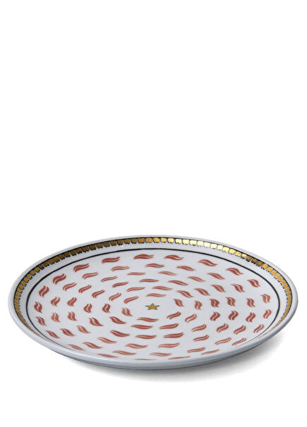 Mediterranean Red Ceramic Bread Plate