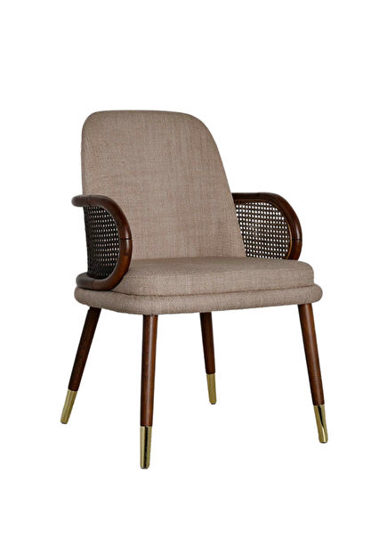 Aland Miseny Bej Ahşap Sandalye