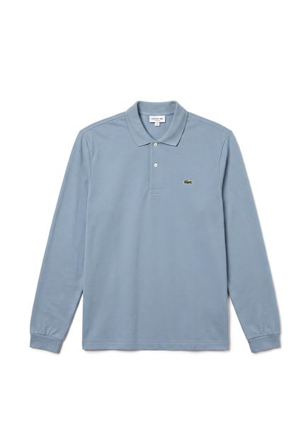 L.12.12 Mavi Polo Yaka Classic Fit Uzun Kollu Erkek T-shirt