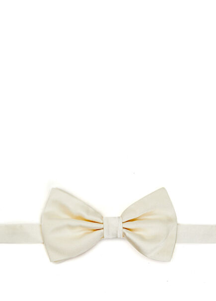 Ecru Silk Bow Tie