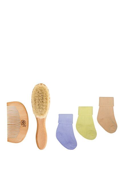 3-Piece Sock Brush Newborn Baby Set