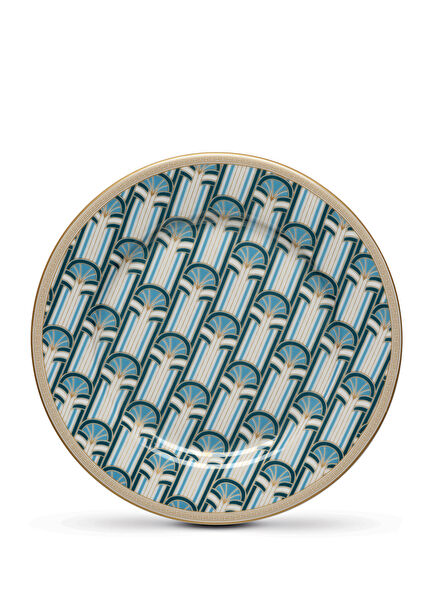 Liberty Geometrik Desenli Porselen Pasta Tabağı 19,5 cm