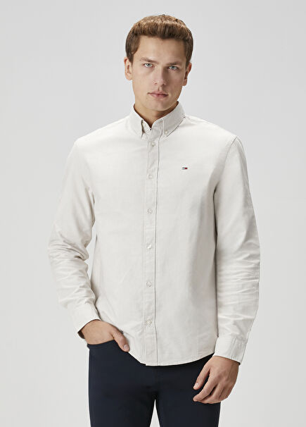 Regular Fit Haki Oxford Gömlek