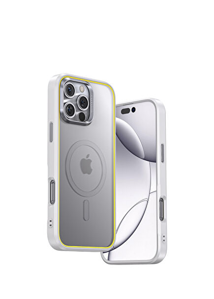 The Future iPhone 16 Pro Magsafe Uyumlu Beyaz Telefon Kılıfı