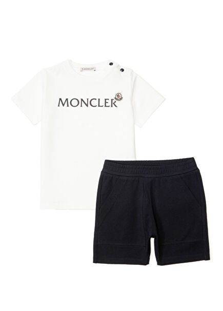 White Logo Detail 2-Piece Boys Set