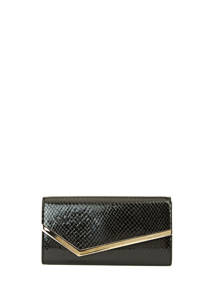 Emmie Siyah Kadın Deri El Portföyü