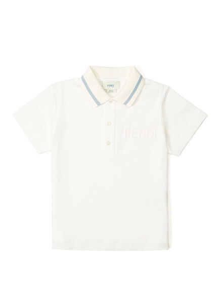 White Polo Neck Boys T-Shirt