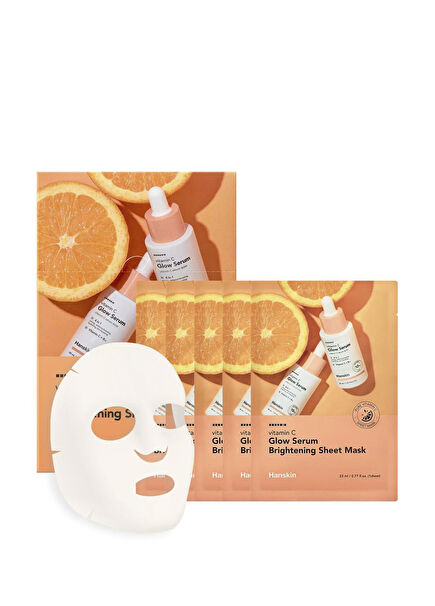 C Vitamini Serumlu Aydınlatıcı ve Canlandırıcı 5'li Kağıt Maske 23 ml  