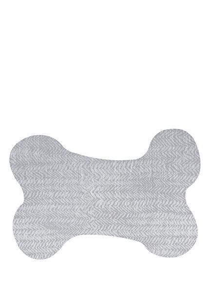 Desenli Gri Su Geçirmez Köpek Mama Matı