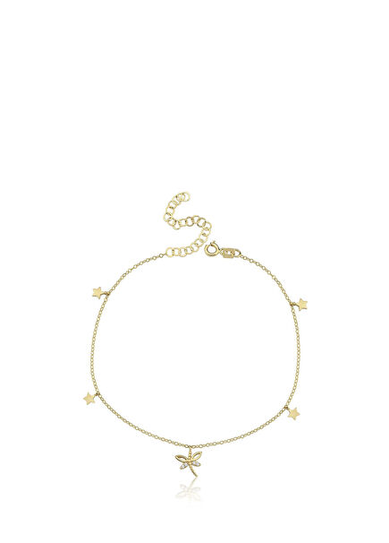 Dragonfly 14 Ayar Altın Kadın Halhal