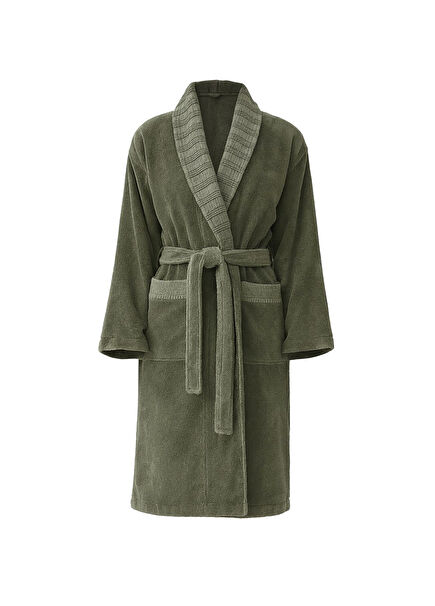 Mauve Pima Khaki Cotton Women's Bathrobe