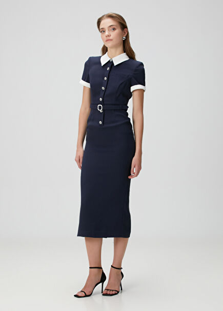 Navy Midi Dress
