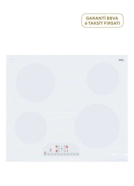 PKE612FA2E Serie 6 White Ceramic Glass Electric Built-in Cooktop