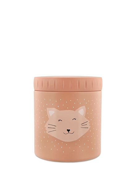 Mrs Cat Brown 500 ml Steel Lunch Box