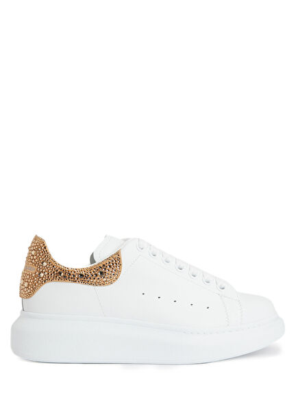 Oversized Beyaz Kadın Deri Sneaker