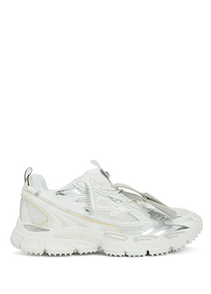 White Mesh Texture Men's Sneakers